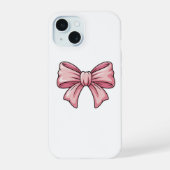 Cute Pink Bow Coquette Aesthetic iPhone Case iPhone 15 Case (Achterkant)