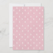 Cute Pink Bow Diaper Beer Baby Shower Kaart (Achterkant)