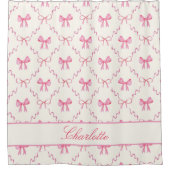 Cute Pink Bow Douchegordijn (Voorkant)