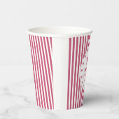 Cute Pink Bow First Birthday  Papieren Bekers (Rechts)