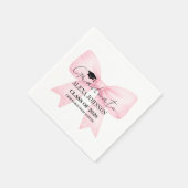 Cute Pink Bow Graduation Cap Graduate Servet (Hoek)
