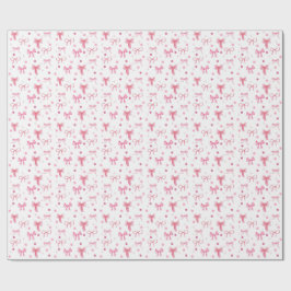 Cute Pink Bow Wrapping Paper Cadeaupapier