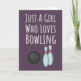 Cute Pink Bowling Cards For Baby Girls Kids Bowler Kaart