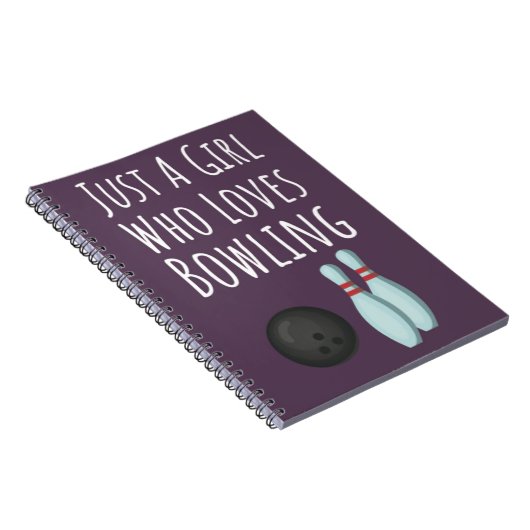 Cute Pink Bowling Gifts For Baby Girls Kids Bowler Notitieboek (Rechterzijde)