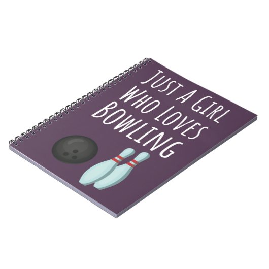 Cute Pink Bowling Gifts For Baby Girls Kids Bowler Notitieboek (Linkerzijde)