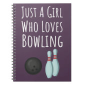 Cute Pink Bowling Gifts For Baby Girls Kids Bowler Notitieboek (Voorkant)