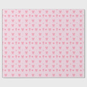 Cute Pink Bows and Hearts Coque Cadeaupapier (Vlak)