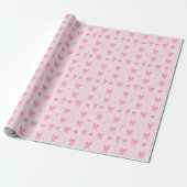  Cute Pink Bows and Hearts Coque Cadeaupapier (Uitgerold)