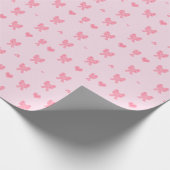  Cute Pink Bows and Hearts Coque Cadeaupapier (Hoek)