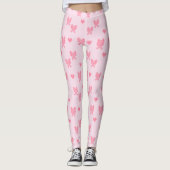  Cute Pink Bows and Hearts Coque Leggings (Voorkant)