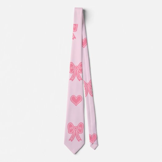  Cute Pink Bows and Hearts Coque Stropdas (Voorkant)