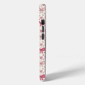 Cute Pink Bows Hearts Hand-Sketched Pattern Case-Mate iPhone Case (Achterkant / Links)