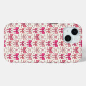 Cute Pink Bows Hearts Hand-Sketched Pattern Case-Mate iPhone Case (Achterkant (horizontaal))