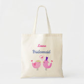 Cute Pink Bridesmaid Tote Bag (Voorkant)