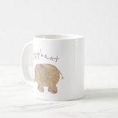 Cute Pink Brown en Bronze Baby Elephant Koffiemok (Voorkant links)