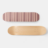 Cute pink brown stripes persoonlijk skateboard (Horizontaal)