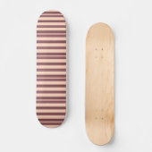 Cute pink brown stripes persoonlijk skateboard (Voorkant)