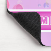 Cute Pink Bubbles Girale naam Muismat (Hoek)