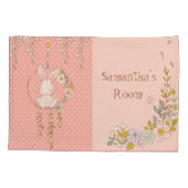 Cute Pink Bunny| Baby Girl | SCHATTIG | Roze Kussensloop (Achterkant)