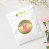 Cute Pink Bunny Easter Bedankzakje (Gezegeld)