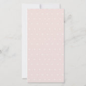 Cute Pink Bunny Garden Fauna Baby shower Invite Bedankkaart (Achterkant)