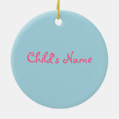 Cute Pink Bunny Keramisch Ornament (Achterkant)