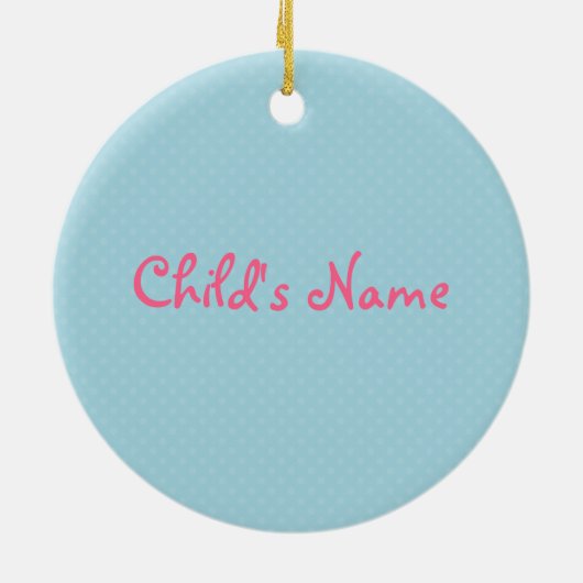 Cute Pink Bunny Keramisch Ornament (Achterkant)