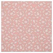 Cute Pink Bunny Rabbits Pattern Stof (Swatch)