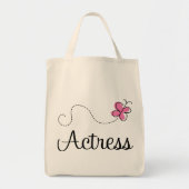 Cute Pink Butterfly Actress Tote Bag (Voorkant)