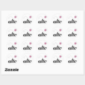 Cute Pink Butterfly Alto Singer Gift Ronde Sticker (Vel)