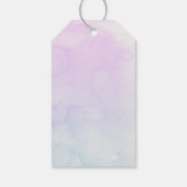 Cute Pink Butterfly Birthday Girl Party Cadeaulabel (Achterkant)