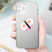 Cute Pink Butterfly Girls Sticker (Telefoon)