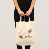 Cute Pink Butterfly Historian Tote Bag (Voorkant (product))