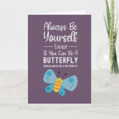 Cute Pink Butterfly Lover Cards Butterflies Nature Kaart (Voorkant)