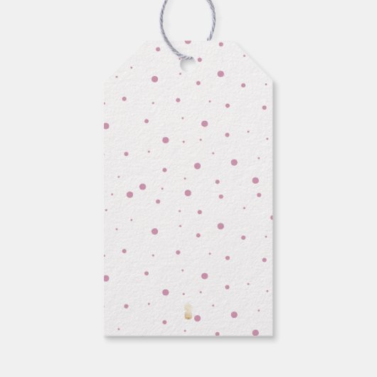 Cute Pink Cactus Waterverf Cadeaulabel (Achterkant)