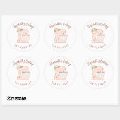 Cute Pink Cake Mixer Bakery Business Ronde Sticker (Vel)