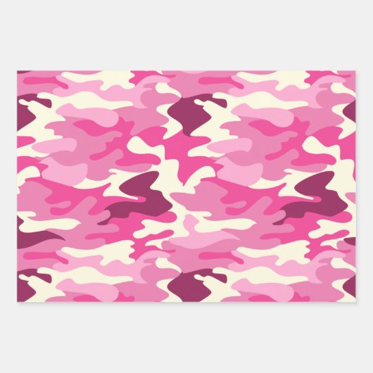 Cute Pink Camouflage Trendy Camo Pattern 3 Gifts Inpakpapier Vel (Voorkant 3)