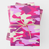 Cute Pink Camouflage Trendy Camo Pattern 3 Gifts Inpakpapier Vel (In situ)