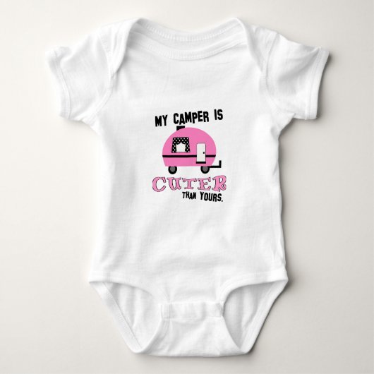 Cute Pink Camper Baby Shirt (Voorkant)