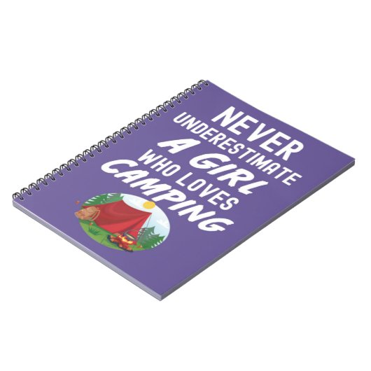Cute Pink Camping Gifts For Baby Girls Kids Camper Notitieboek (Linkerzijde)