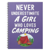 Cute Pink Camping Gifts For Baby Girls Kids Camper Notitieboek (Voorkant)