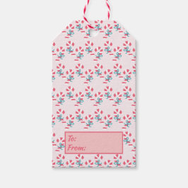 Cute Pink Candy Cane Pattern - Kerstmis Cadeaulabel