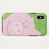 Cute Pink Cartoon Cell Case - Groen (Achterkant (horizontaal))