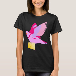 Cute Pink Cartoon Drager Pigeon T-Shirt