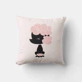 Cute Pink Cartoon French Podle Kussen
