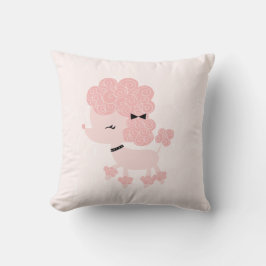 Cute Pink Cartoon French Podle Kussen