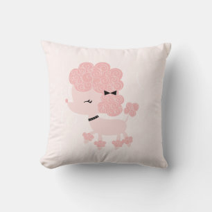 Cute Pink Cartoon French Podle Kussen
