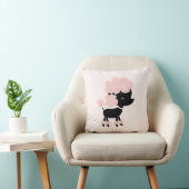 Cute Pink Cartoon French Podle Kussen (Stoel)