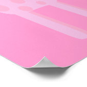 Cute Pink Cartoon Giraffe  Poster (Hoek)