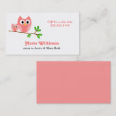 Cute Pink Cartoon is eigenaar van mammikaart Contactkaartje (Voorkant / Achterkant)